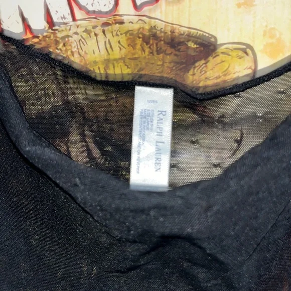 Vintage 1990s Ralph Lauren Main Line Sheer Crop Top - Picture 2 of 5